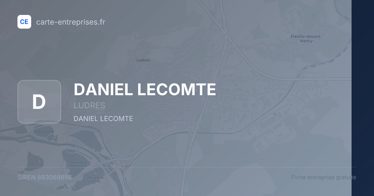DANIEL LECOMTE — 893069856 — fiche entreprise