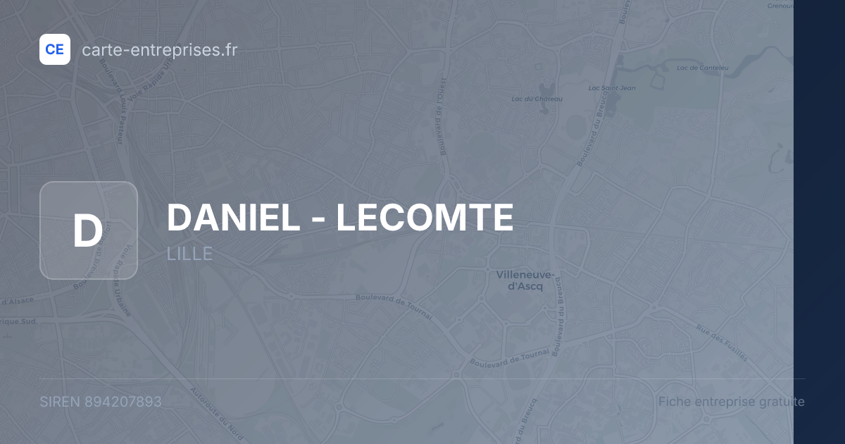 DANIEL - LECOMTE — 894207893 — fiche entreprise