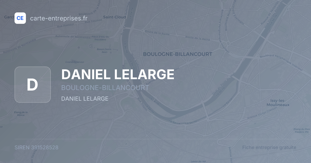 DANIEL LELARGE — 391528528 — fiche entreprise