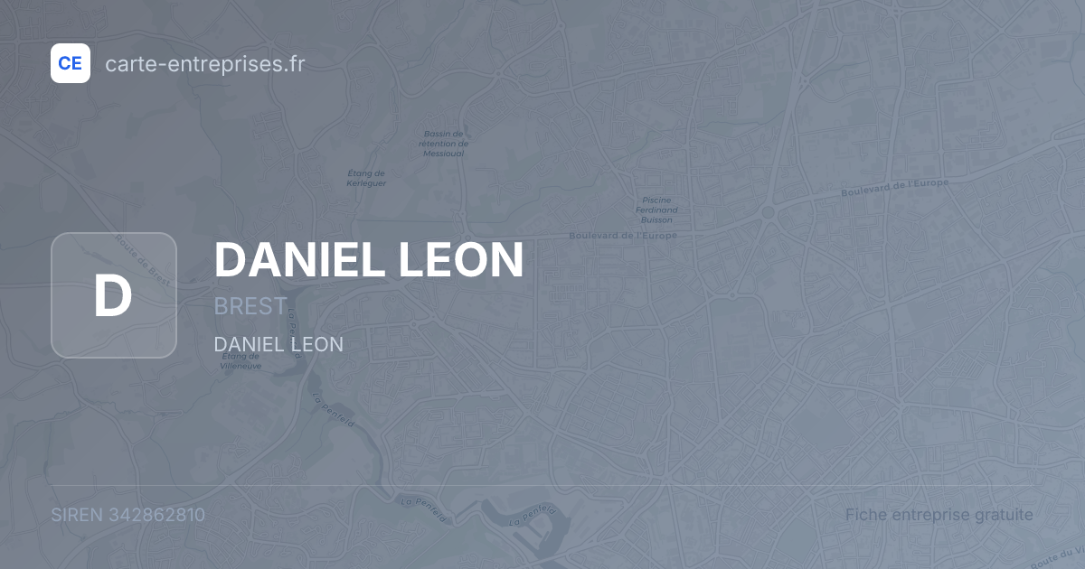 DANIEL LEON — 342862810 — fiche entreprise
