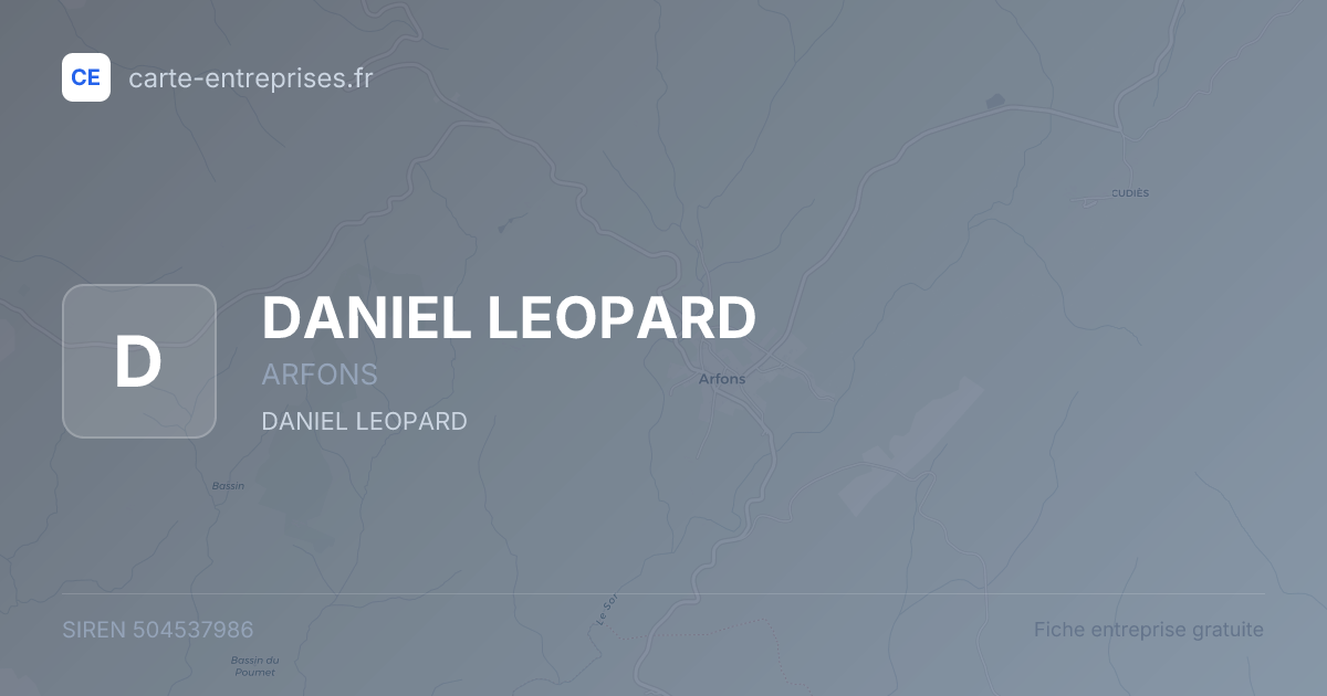 DANIEL LEOPARD — 504537986 — fiche entreprise