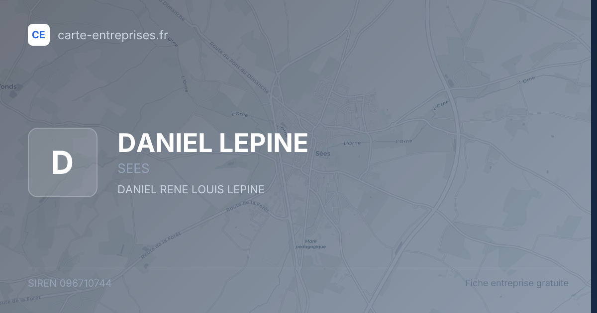DANIEL LEPINE — 096710744 — fiche entreprise