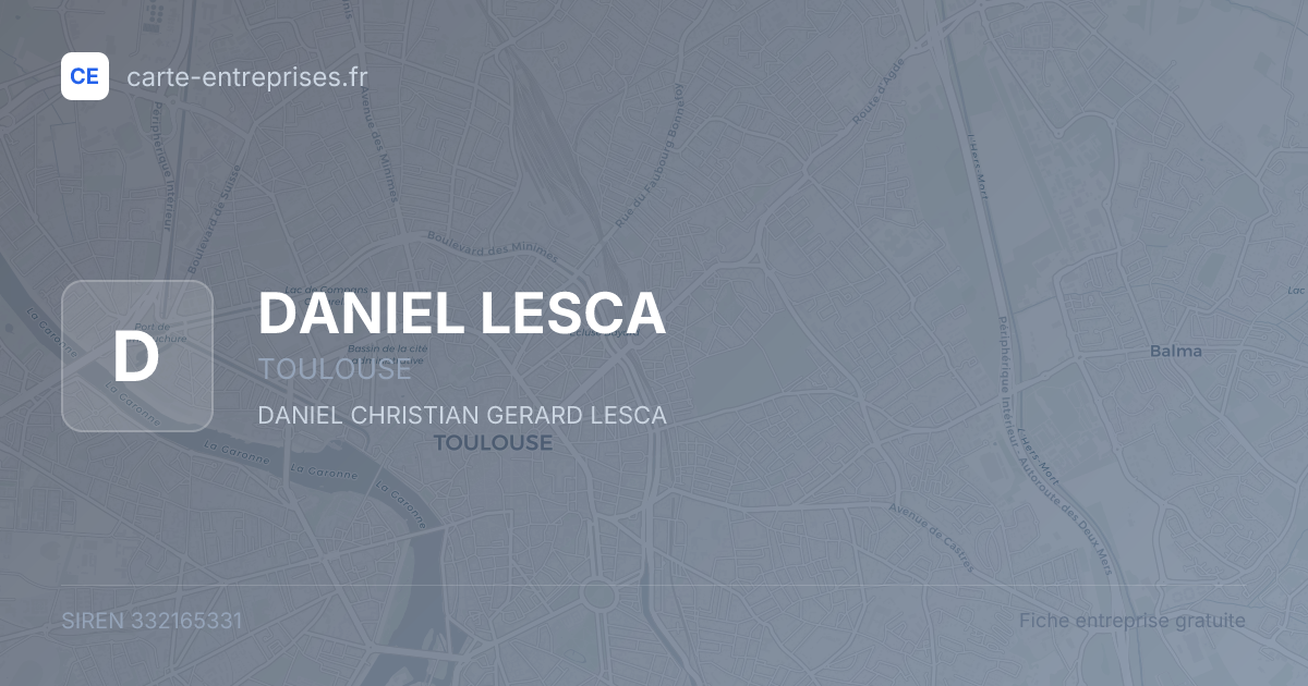 DANIEL LESCA — 332165331 — fiche entreprise