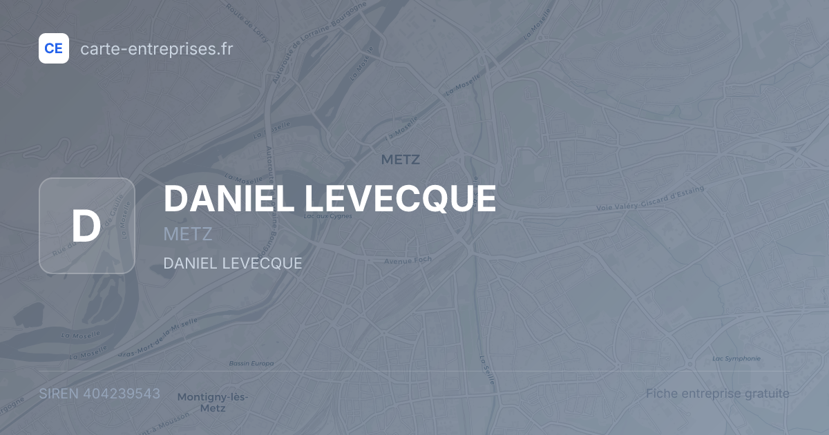 DANIEL LEVECQUE — 404239543 — fiche entreprise