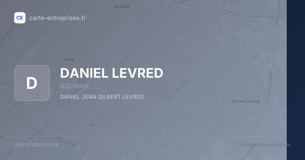 DANIEL LEVRED — 320900236 — fiche entreprise