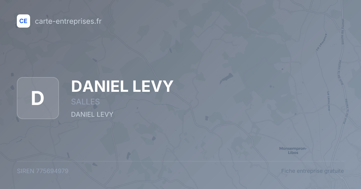 DANIEL LEVY — 775694979 — fiche entreprise