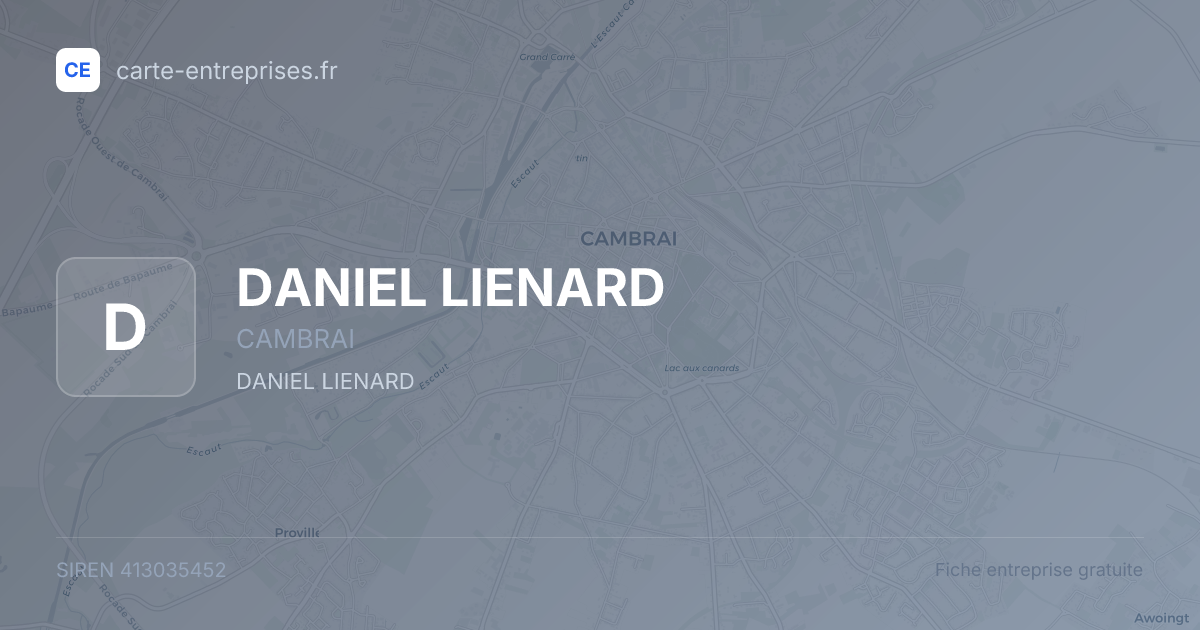 DANIEL LIENARD — 413035452 — fiche entreprise