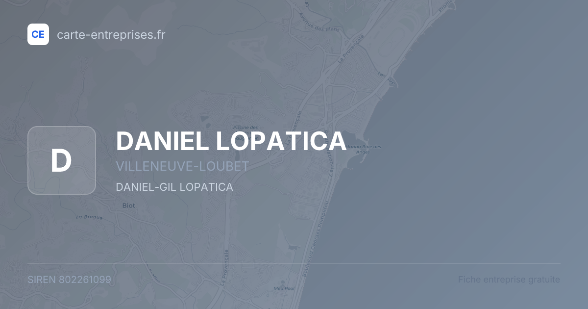 DANIEL LOPATICA — 802261099 — fiche entreprise