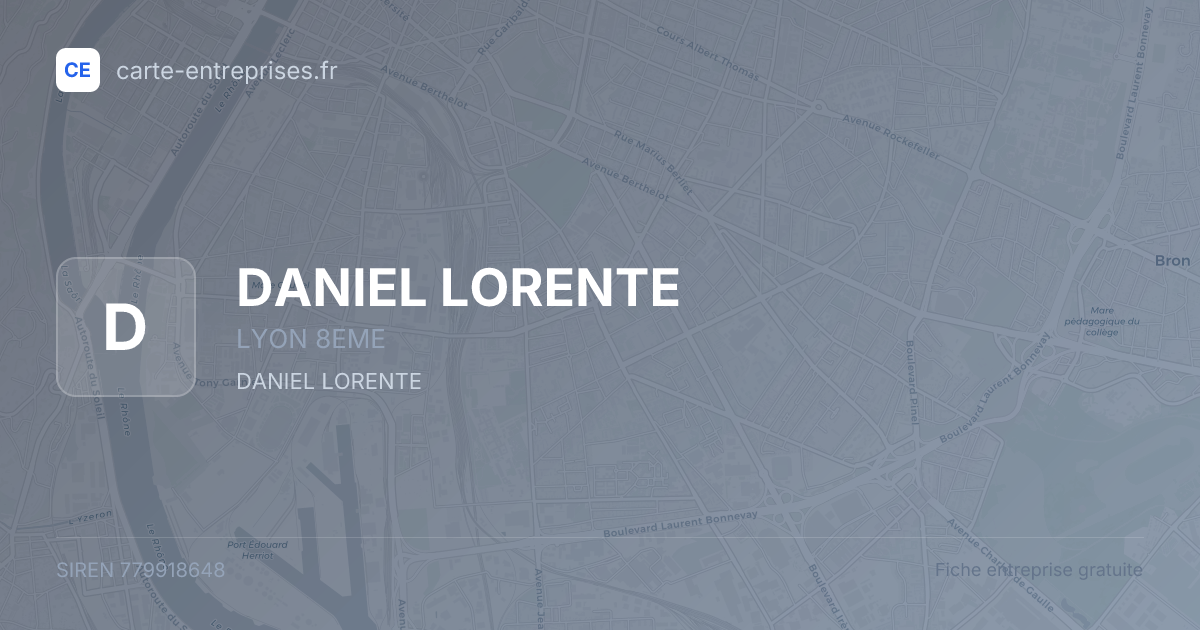 DANIEL LORENTE — 779918648 — fiche entreprise