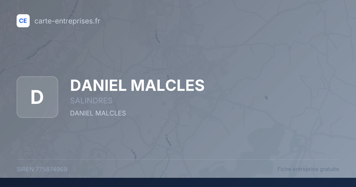 DANIEL MALCLES — 775874969 — fiche entreprise