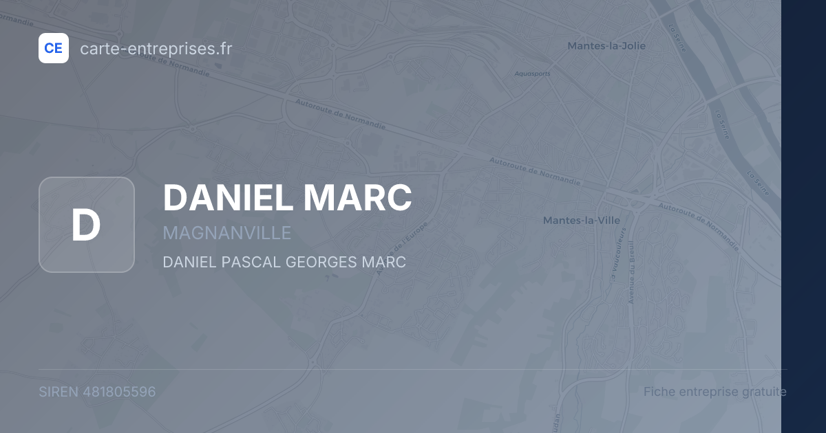 DANIEL MARC — 481805596 — fiche entreprise