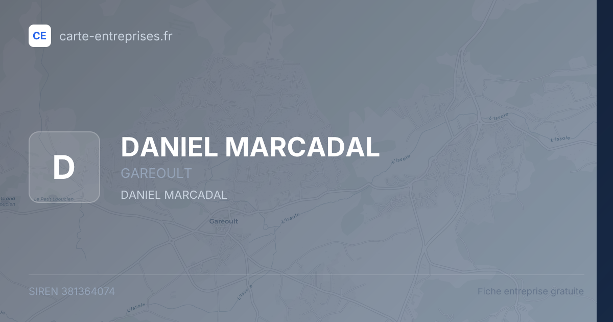 DANIEL MARCADAL — 381364074 — fiche entreprise