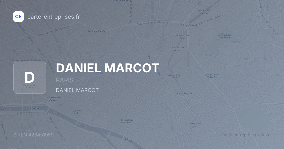 DANIEL MARCOT — 428451959 — fiche entreprise