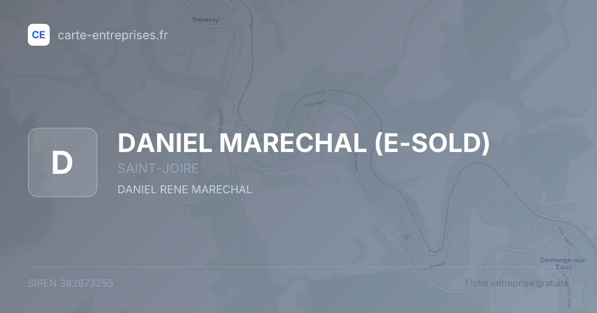 DANIEL MARECHAL (E-SOLD) — 382873255 — fiche entreprise