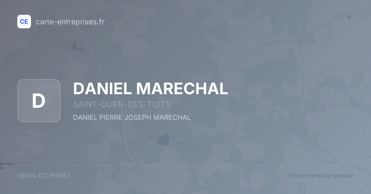 DANIEL MARECHAL — 427769567 — fiche entreprise