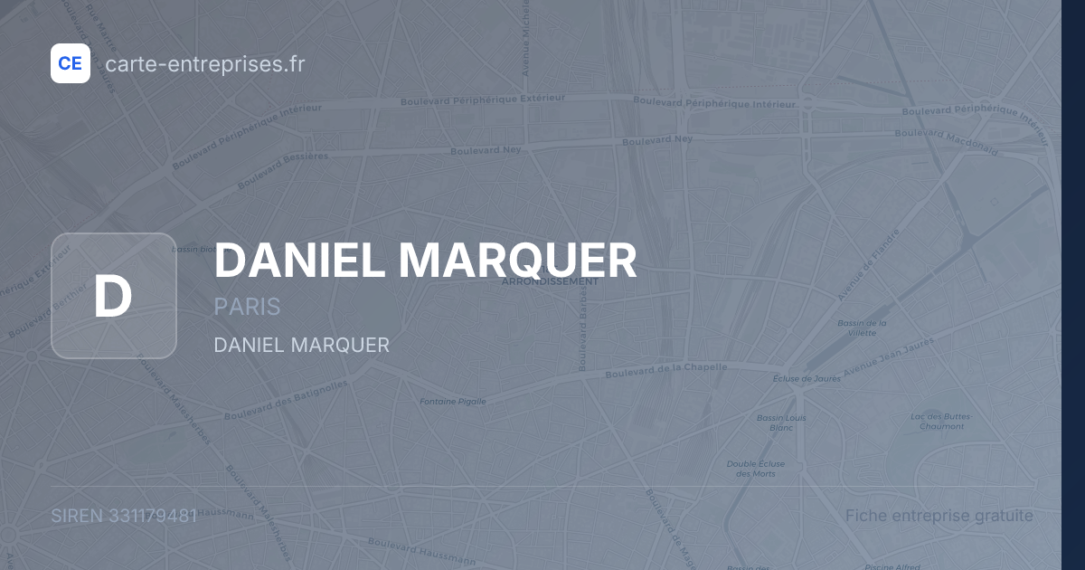 DANIEL MARQUER — 331179481 — fiche entreprise