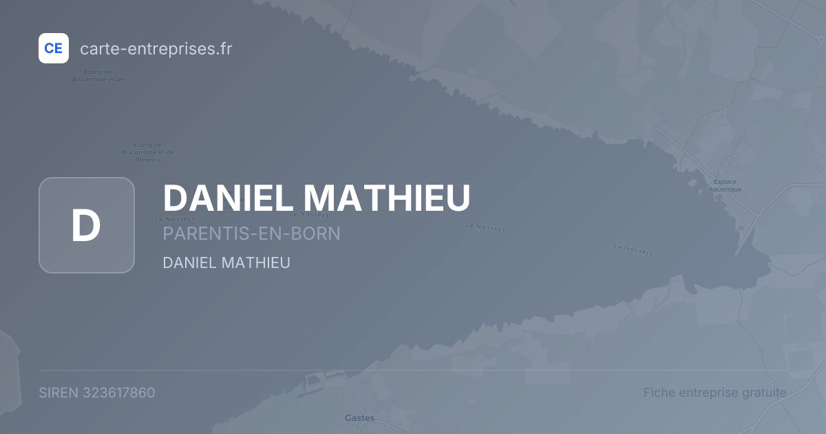 DANIEL MATHIEU — 323617860 — fiche entreprise