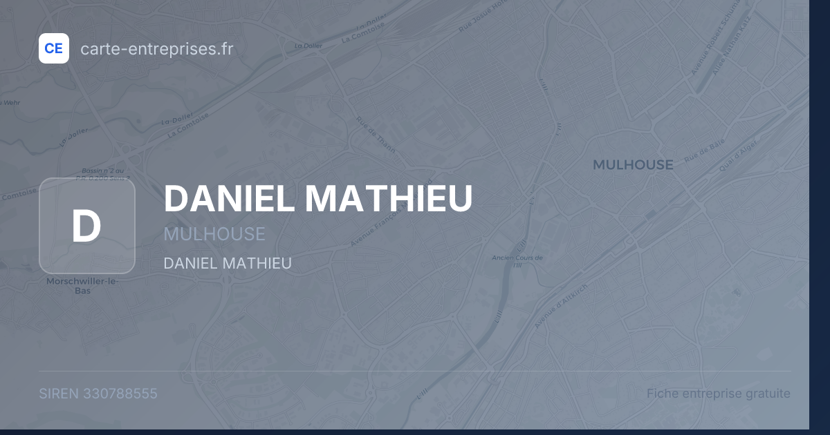 DANIEL MATHIEU — 330788555 — fiche entreprise