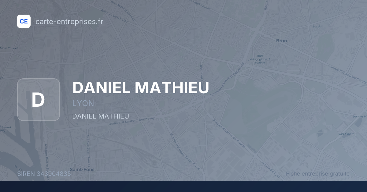 DANIEL MATHIEU — 343904835 — fiche entreprise