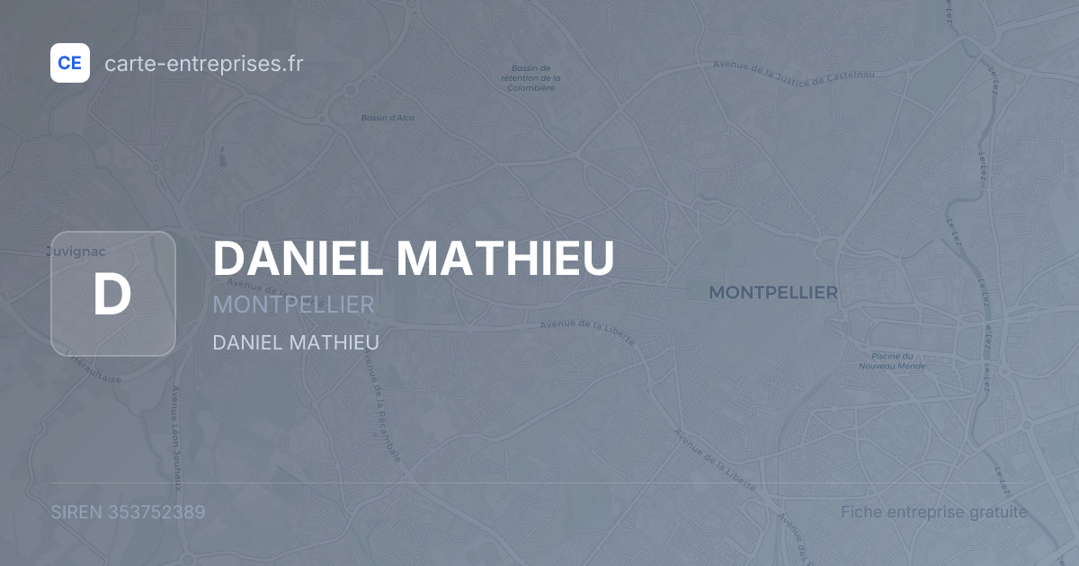 DANIEL MATHIEU — 353752389 — fiche entreprise