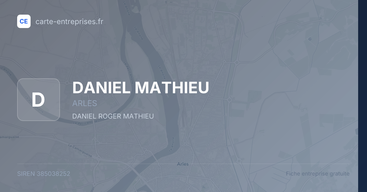 DANIEL MATHIEU — 385038252 — fiche entreprise