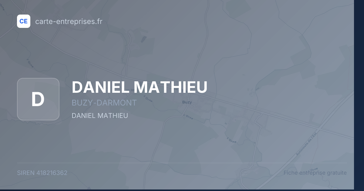 DANIEL MATHIEU — 418216362 — fiche entreprise