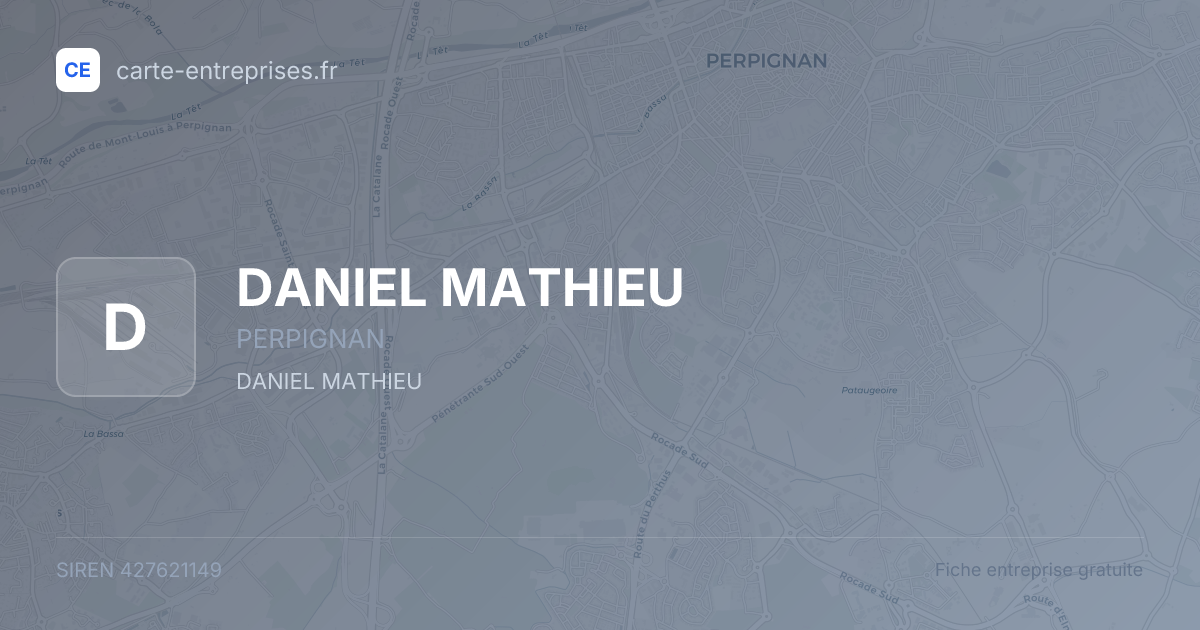 DANIEL MATHIEU — 427621149 — fiche entreprise
