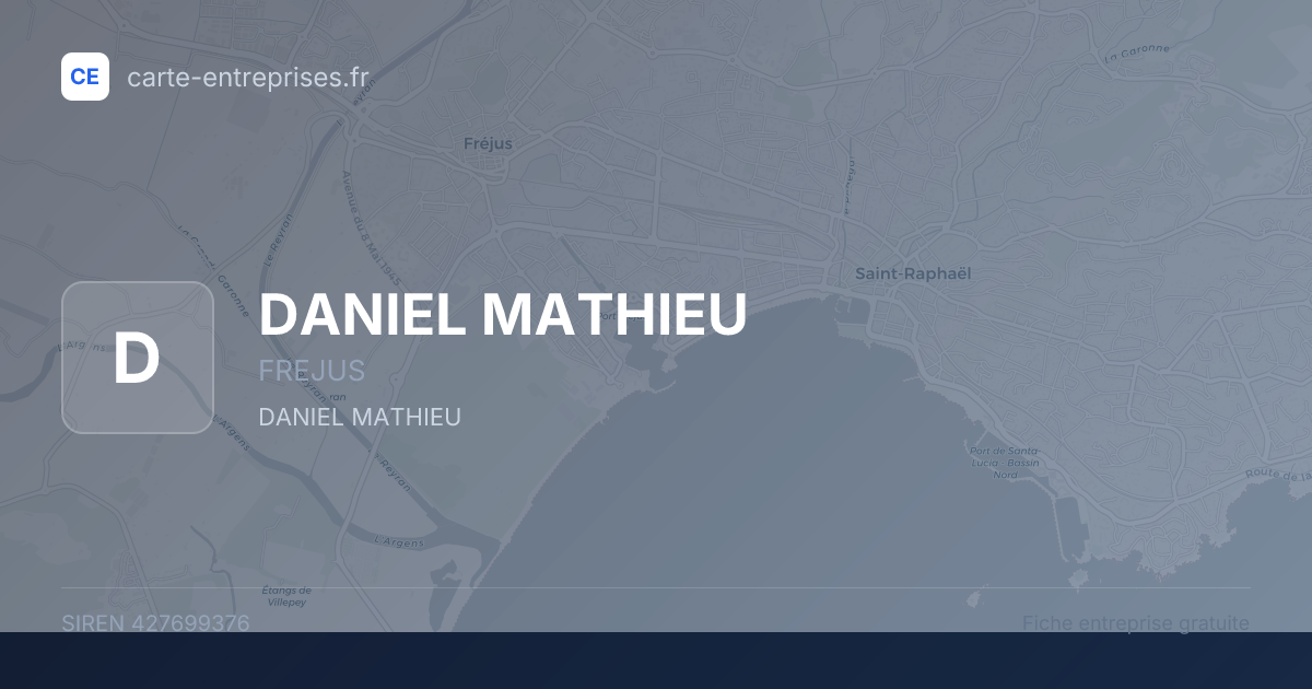 DANIEL MATHIEU — 427699376 — fiche entreprise