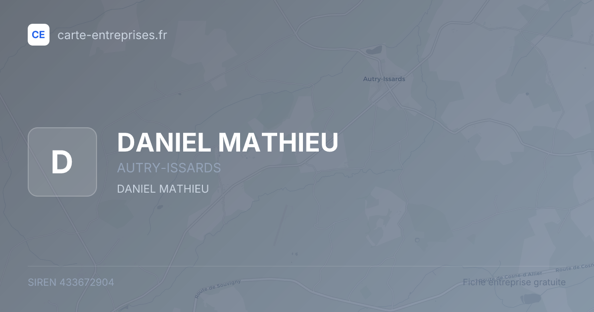 DANIEL MATHIEU — 433672904 — fiche entreprise