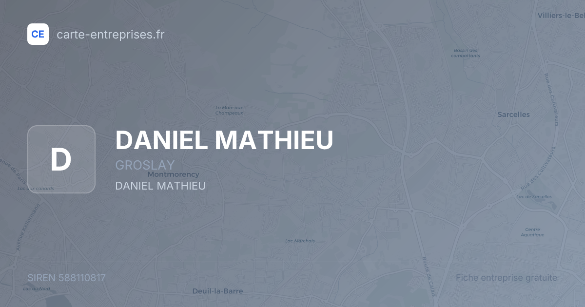 DANIEL MATHIEU — 588110817 — fiche entreprise