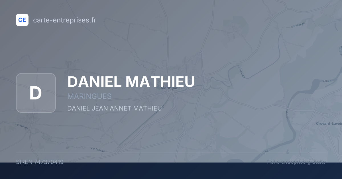 DANIEL MATHIEU — 747370419 — fiche entreprise