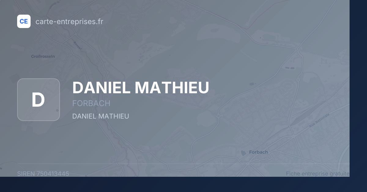 DANIEL MATHIEU — 750413445 — fiche entreprise