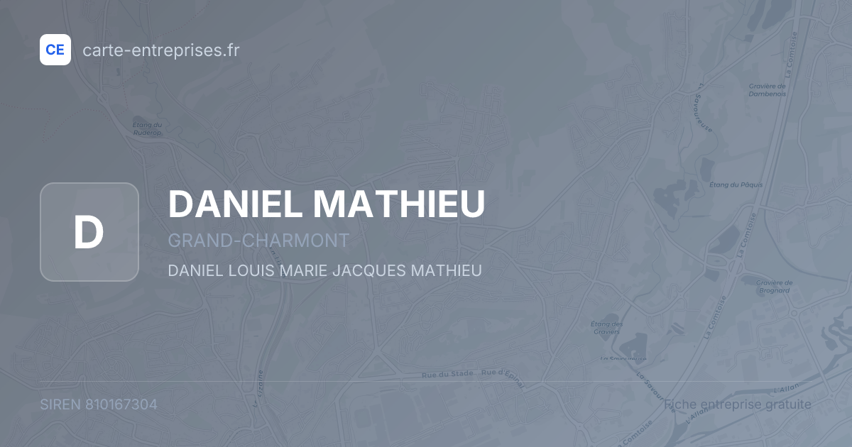 DANIEL MATHIEU — 810167304 — fiche entreprise