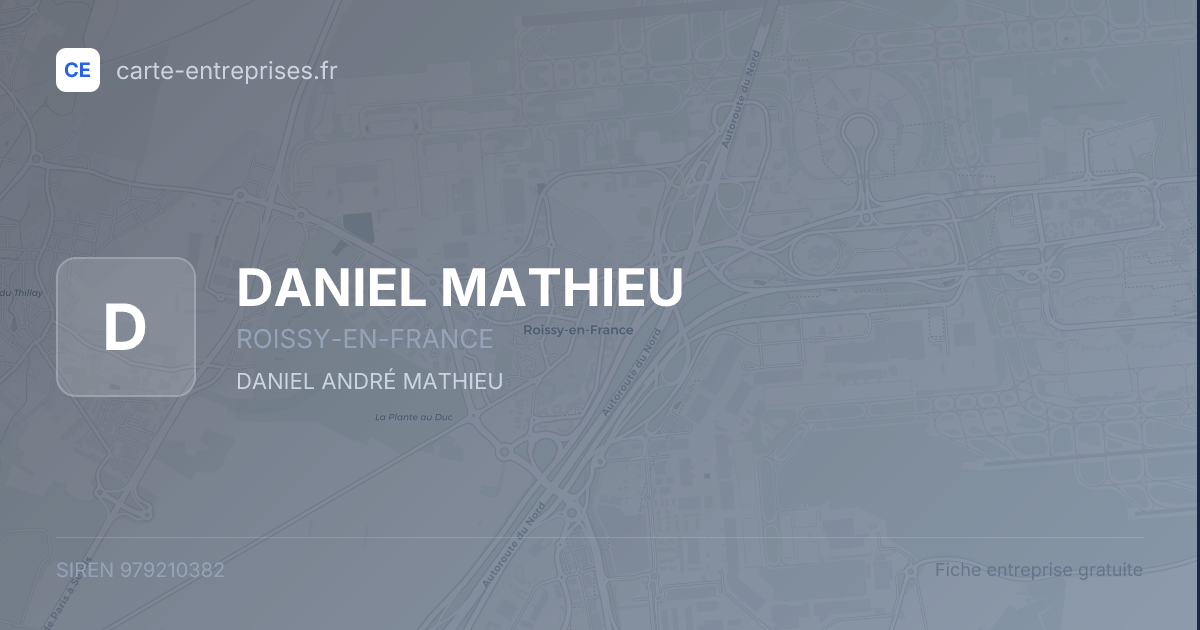 DANIEL MATHIEU — 979210382 — fiche entreprise