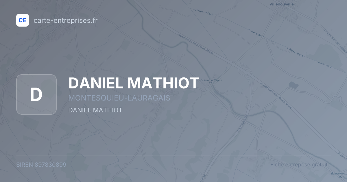 DANIEL MATHIOT — 897830899 — fiche entreprise