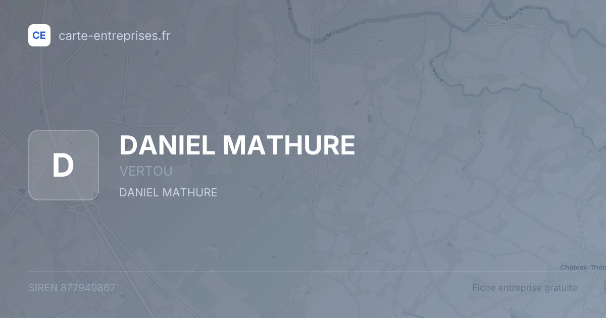 DANIEL MATHURE — 877949867 — fiche entreprise