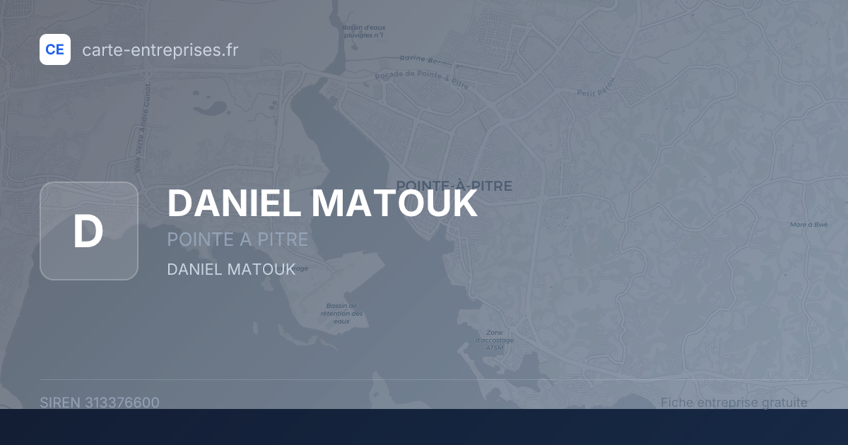 DANIEL MATOUK — 313376600 — fiche entreprise