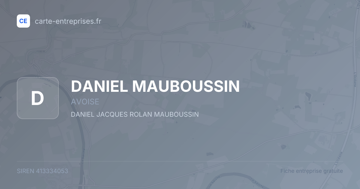 DANIEL MAUBOUSSIN — 413334053 — fiche entreprise