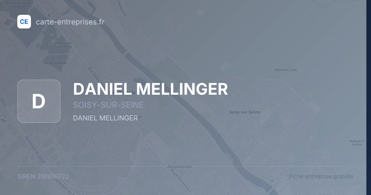 DANIEL MELLINGER — 316970722 — fiche entreprise