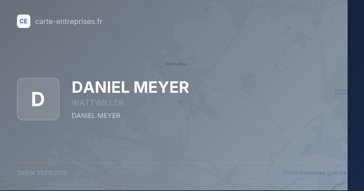 DANIEL MEYER — 352162010 — fiche entreprise