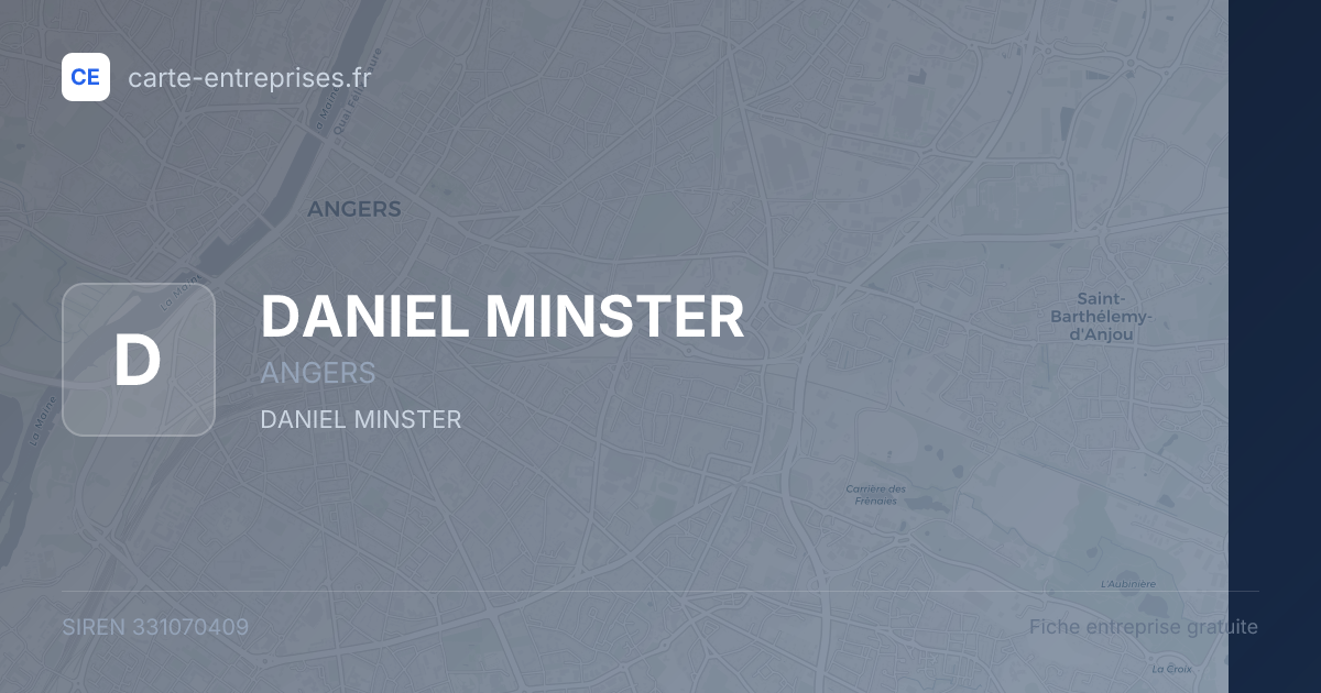 DANIEL MINSTER — 331070409 — fiche entreprise