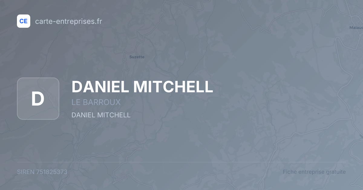 DANIEL MITCHELL — 751825373 — fiche entreprise