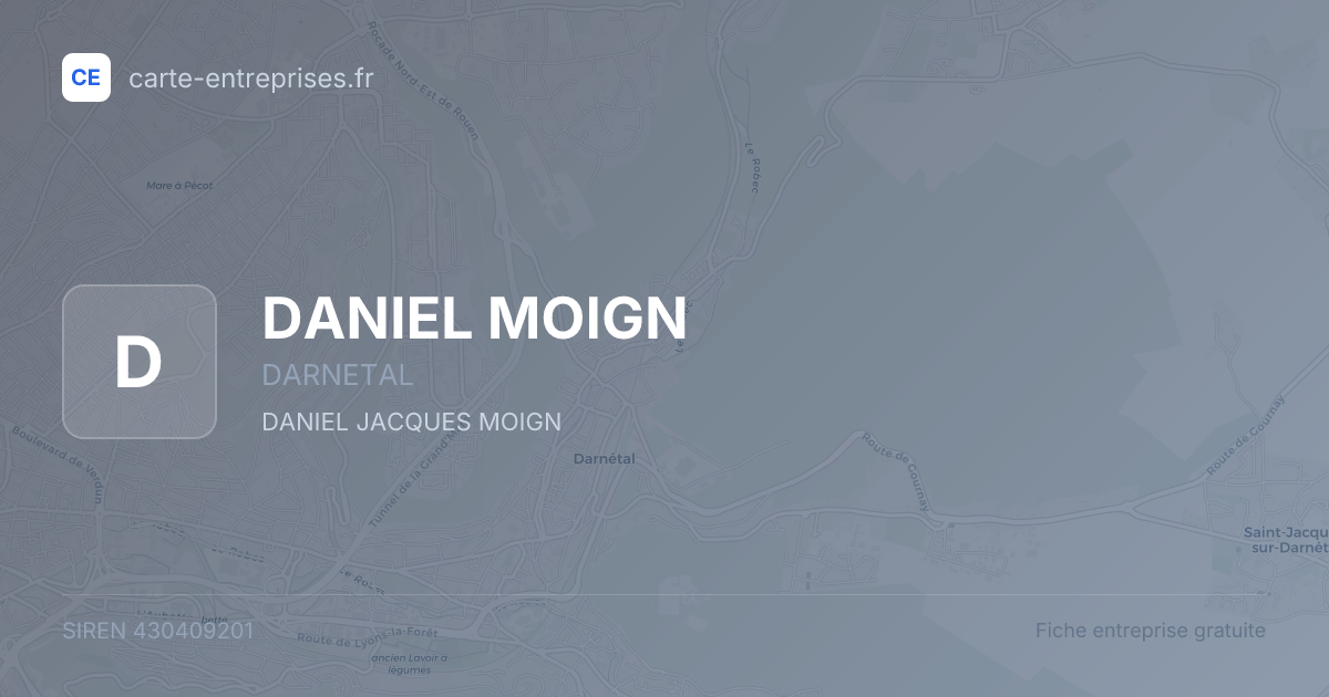 DANIEL MOIGN — 430409201 — fiche entreprise
