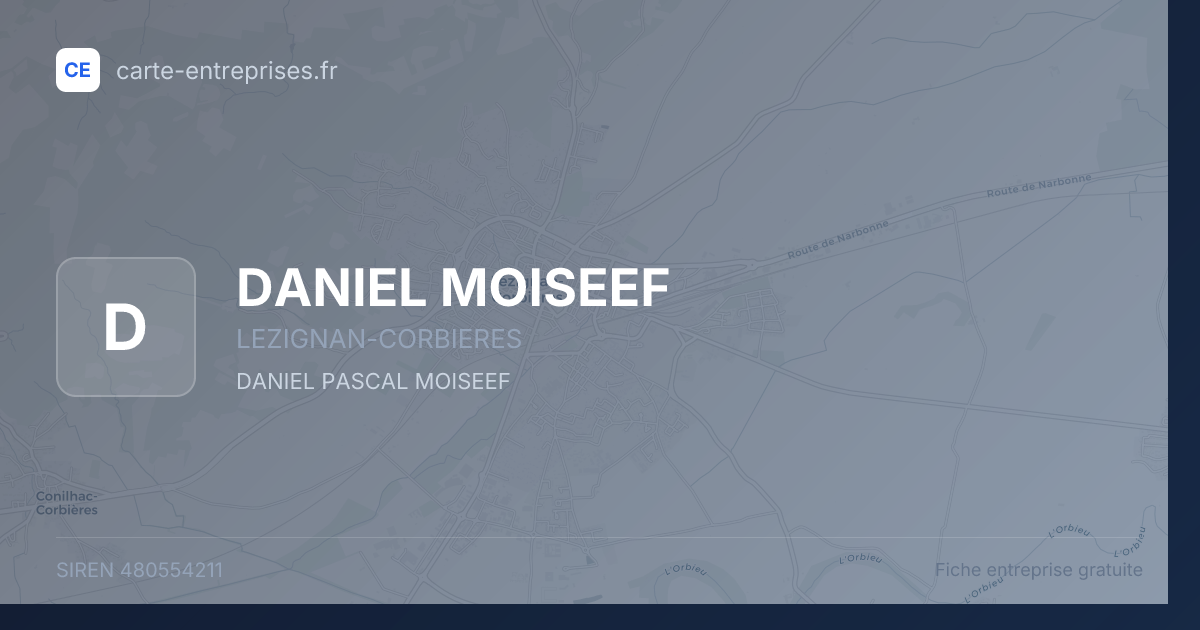 DANIEL MOISEEF — 480554211 — fiche entreprise