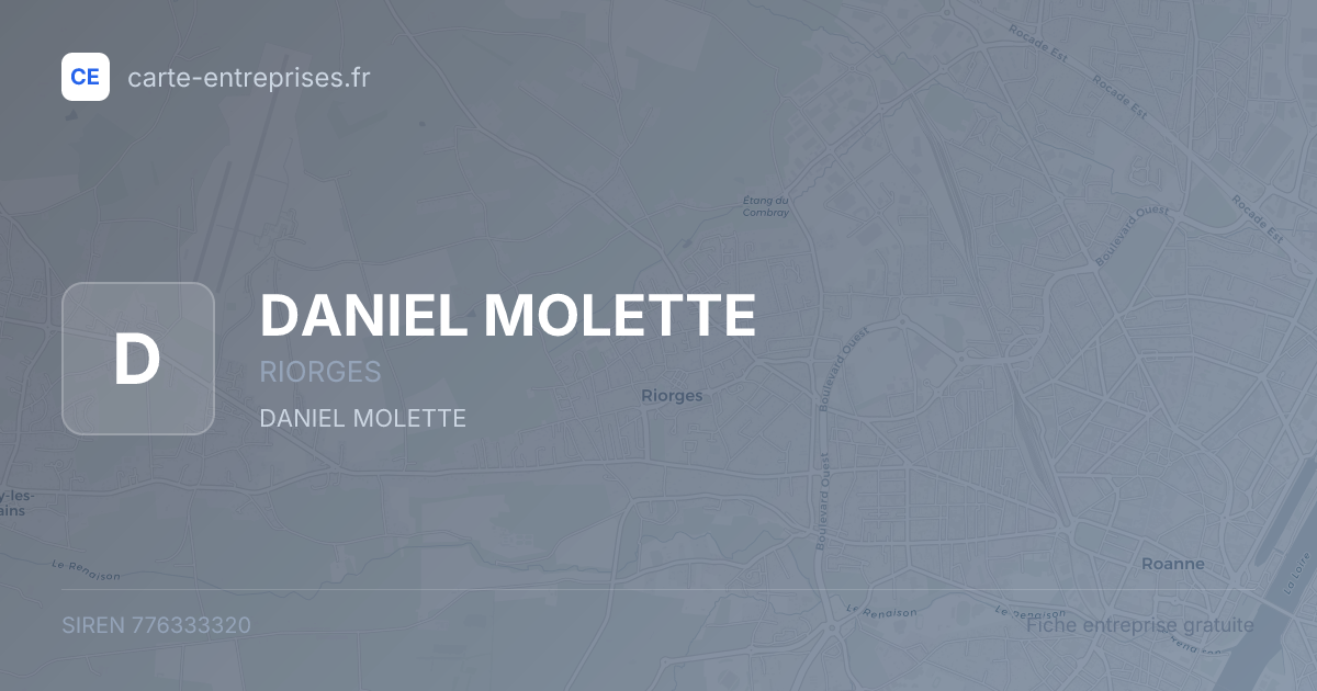 DANIEL MOLETTE — 776333320 — fiche entreprise