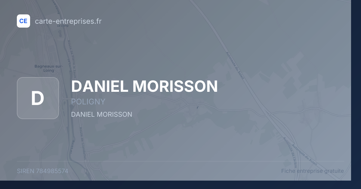 DANIEL MORISSON — 784985574 — fiche entreprise