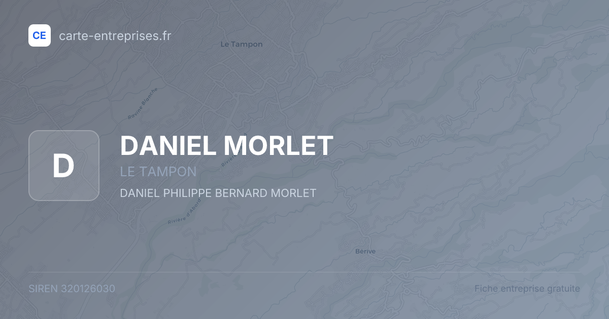 DANIEL MORLET — 320126030 — fiche entreprise