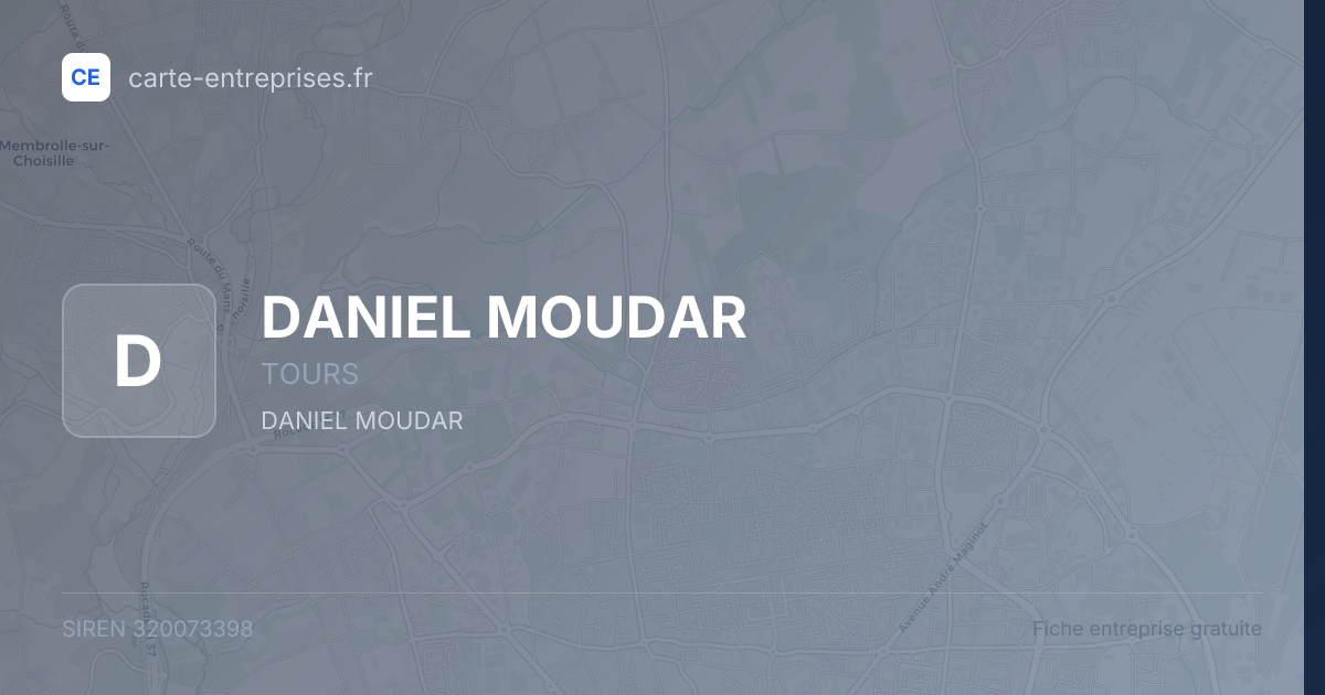 DANIEL MOUDAR — 320073398 — fiche entreprise