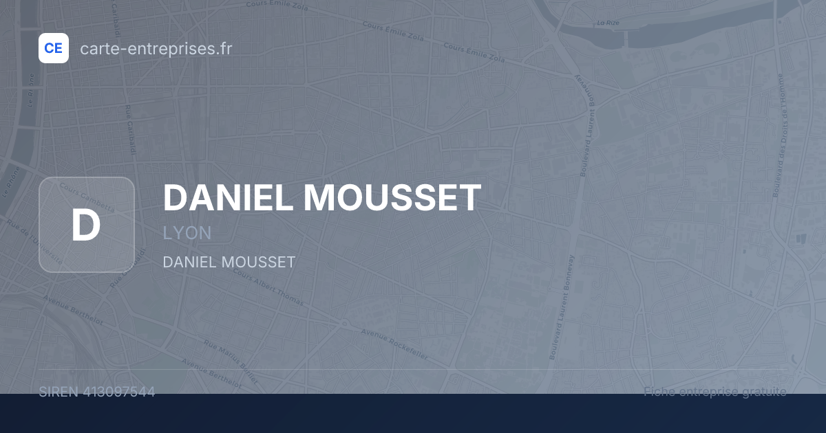 DANIEL MOUSSET — 413097544 — fiche entreprise