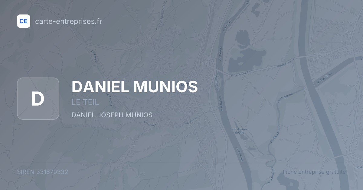 DANIEL MUNIOS — 331679332 — fiche entreprise